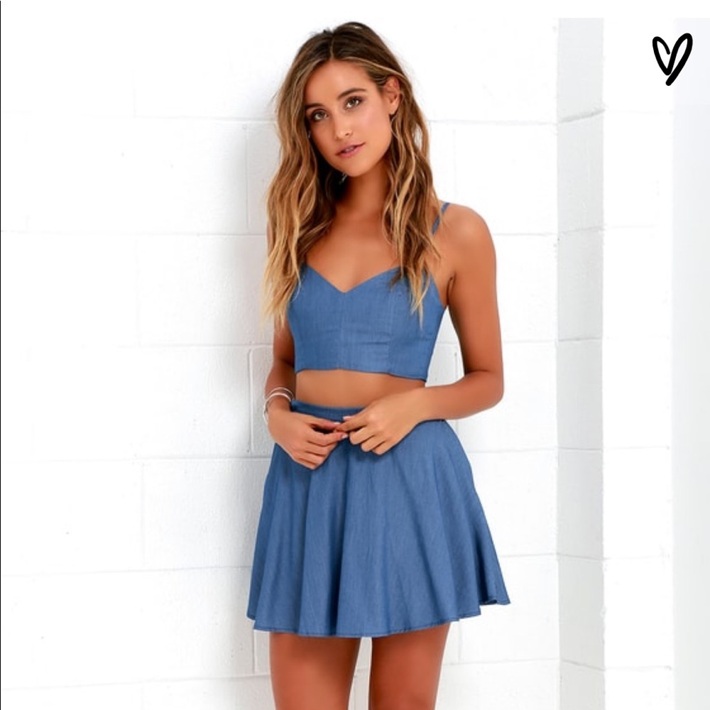 Lulu’s Chambray Two Piece Dress